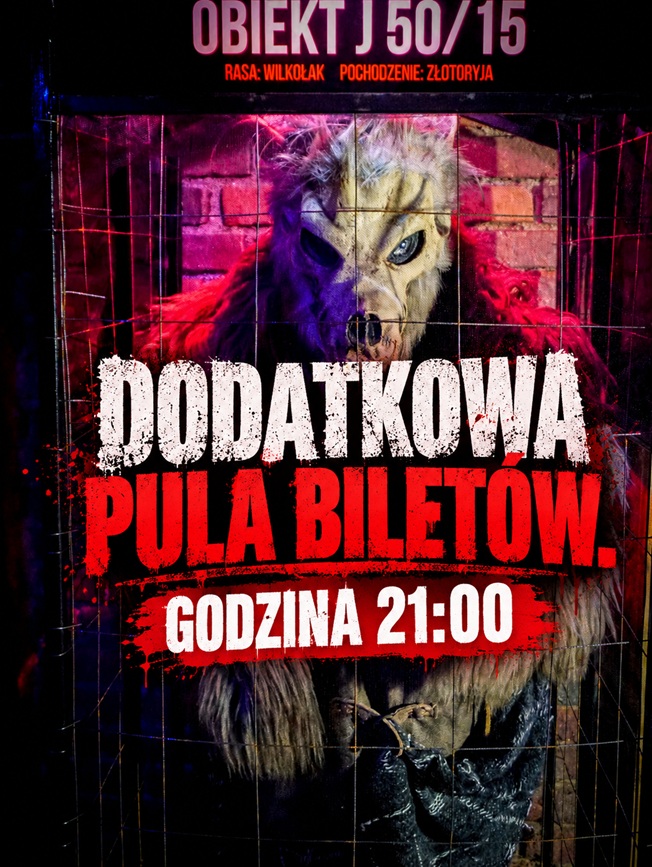 Okładka strony biletu - Archiwum Sudeckich Lęków Poltergeist